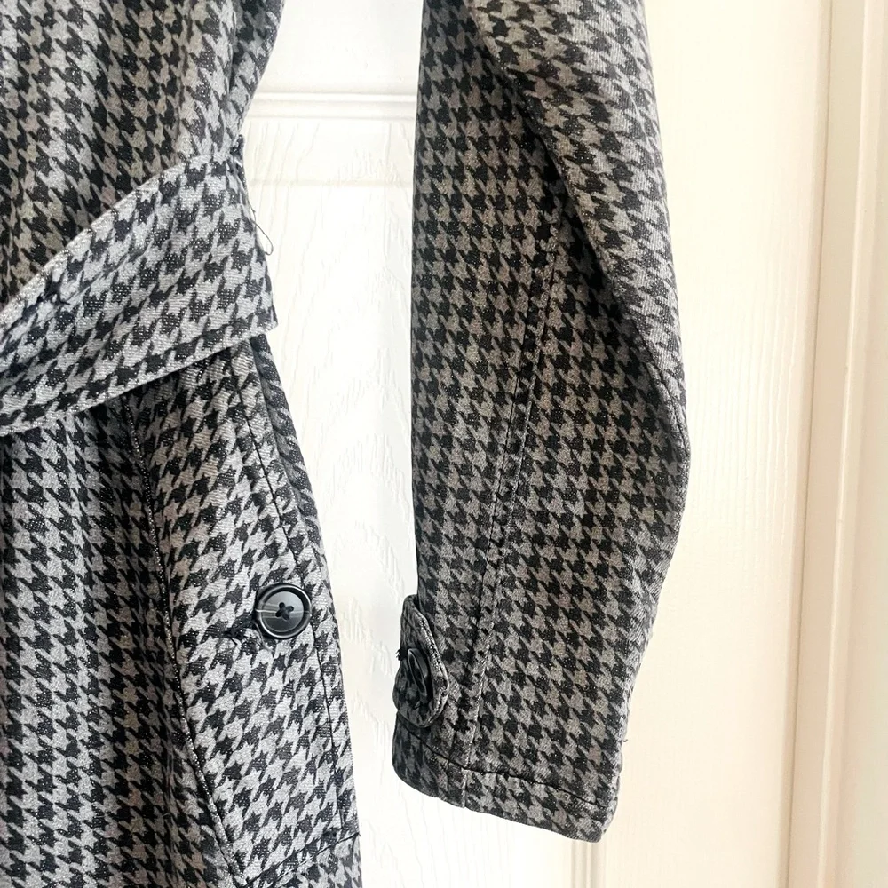 Laurie Felt Denim Houndstooth Trench - Picture 5 of 9
